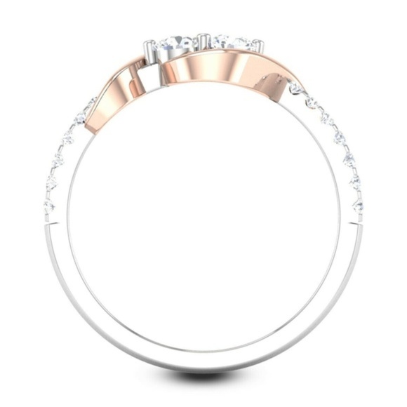 Cute 925 Silver Round Cut White Sapphire Ring New - Picture 3 of 4